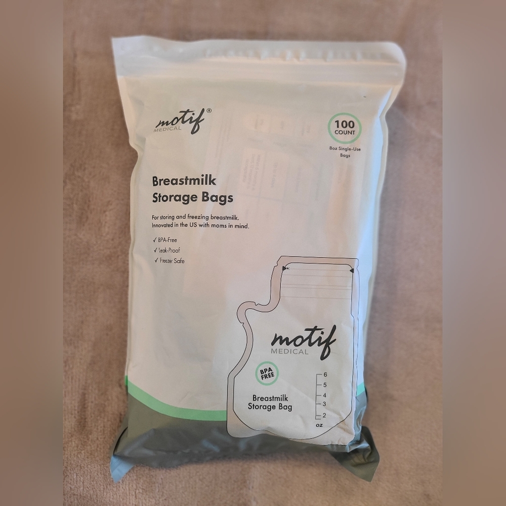 Motif Milk Storage Bags -100 bags never opened